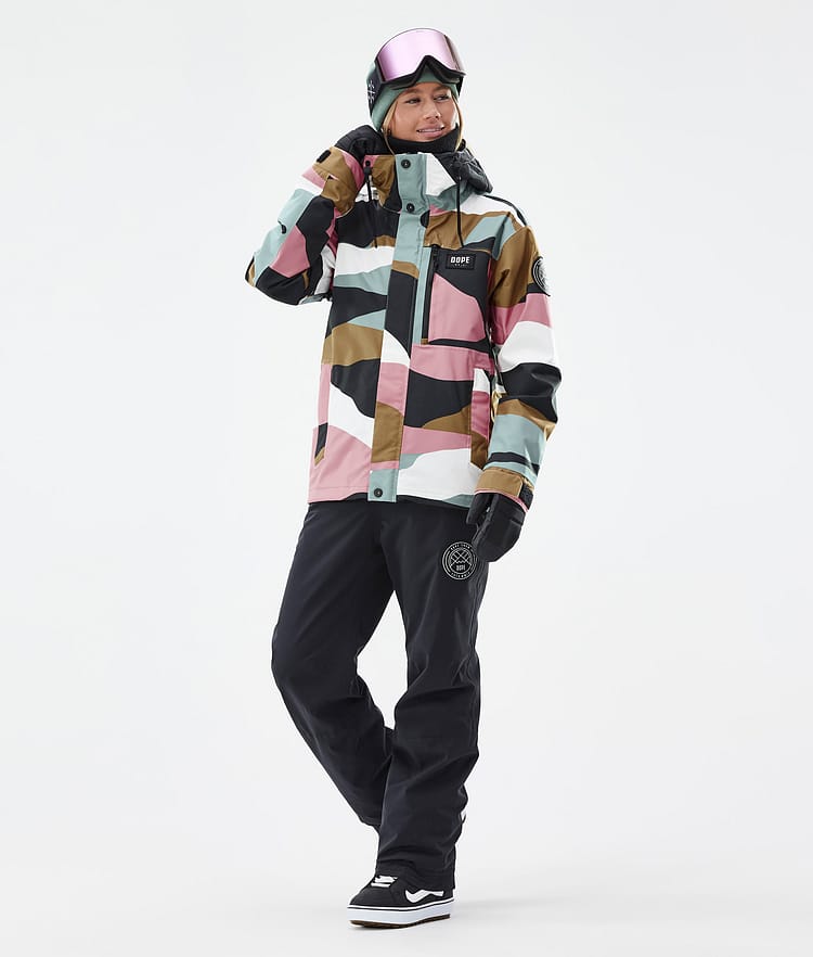 Dope Blizzard W Full Zip Snowboard Jacket Women Shards Gold Muted Pink, Image 3 of 9