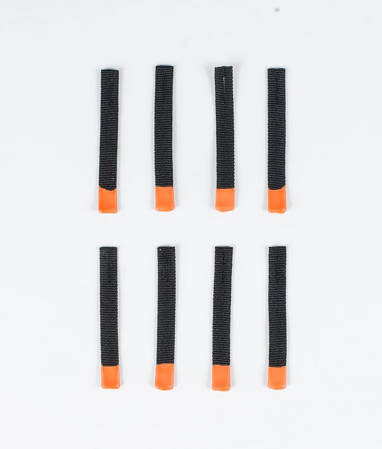 Utilities 8pc Rips Tape Zip Puller Replacement Parts Black/Orange Tip, Image 1 of 3