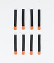 Utilities 8pc Rips Tape Zip Puller Część Zamienna Mężczyźni Black/Orange Tip