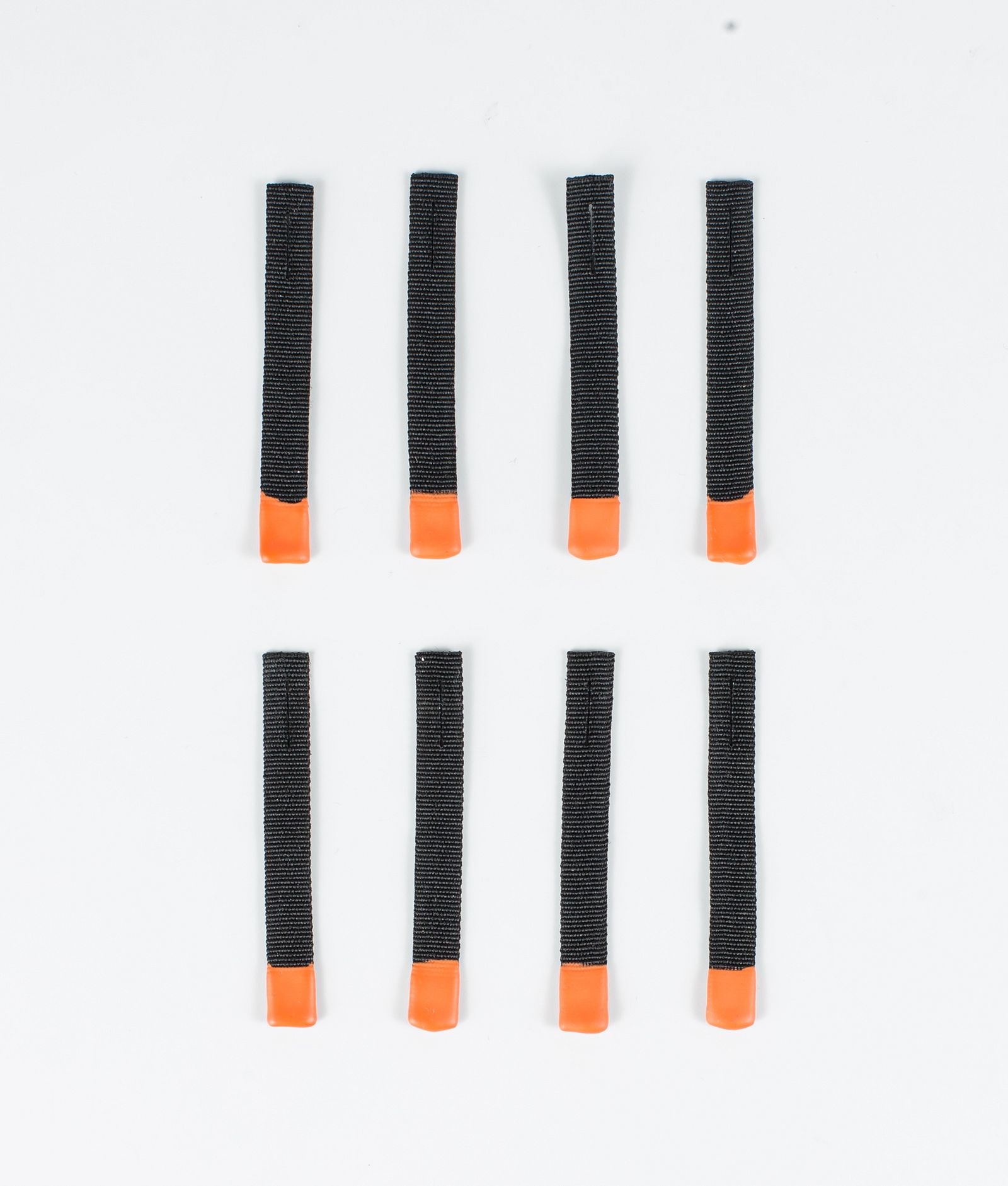 Utilities 8pc Rips Tape Zip Puller Replacement Parts Black/Orange Tip, Image 1 of 3