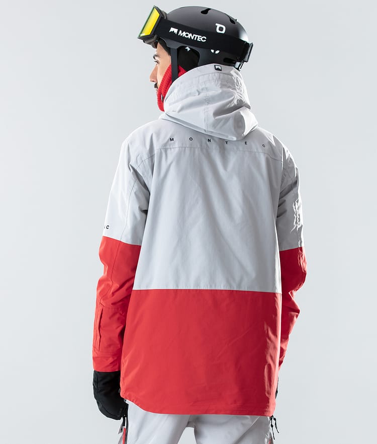 Montec Fawk 2020 Ski Jacket Men Light Grey/Red, Image 6 of 9