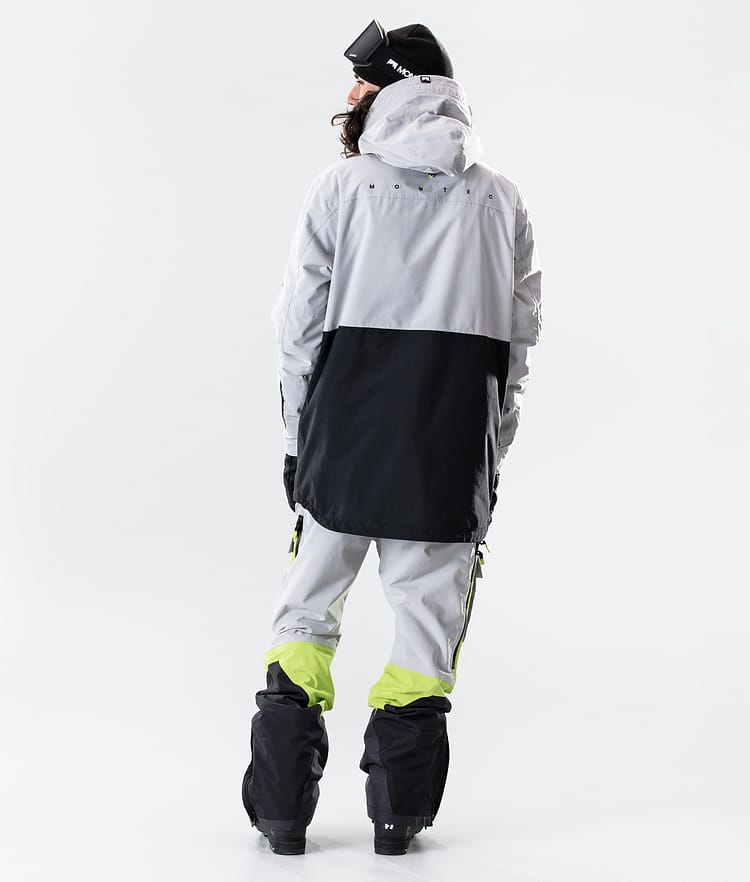 Montec Dune 2020 Kurtka Narciarska Mężczyźni Light Grey/Neon Yellow/Black, Zdjęcie 8 z 8