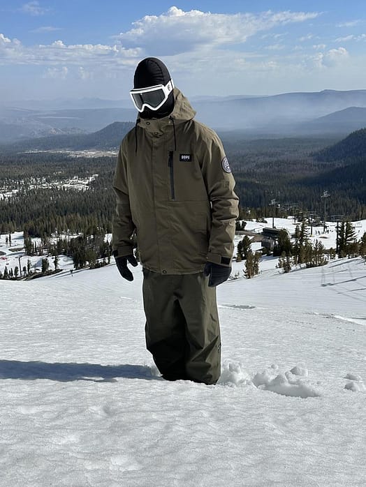 Customer @lukas.muellauer in Dope Blizzard Full Zip Snowboard Jacket Men Olive Green