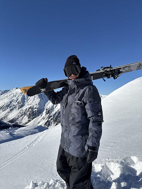 Customer @confettyboy in Dope Adept Snowboard Jacket Men Metal Blue Camo