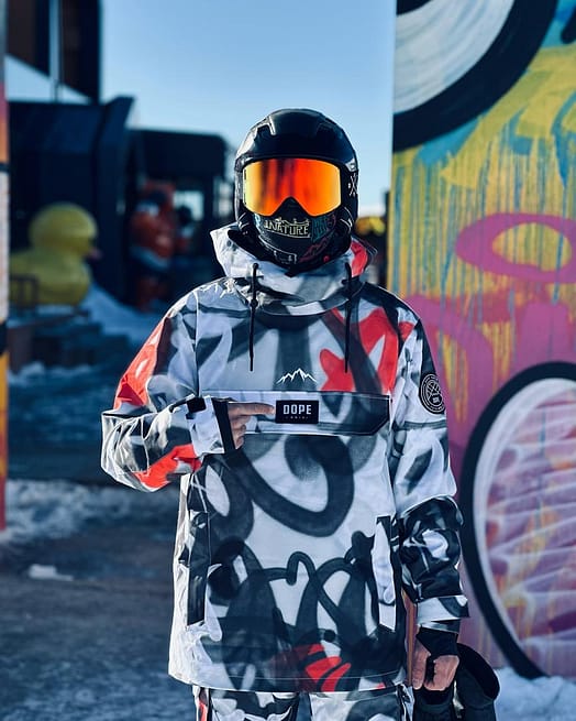 Kunde @lifeandsnowboard in Dope Blizzard Skijacke Herren Spray Black Red