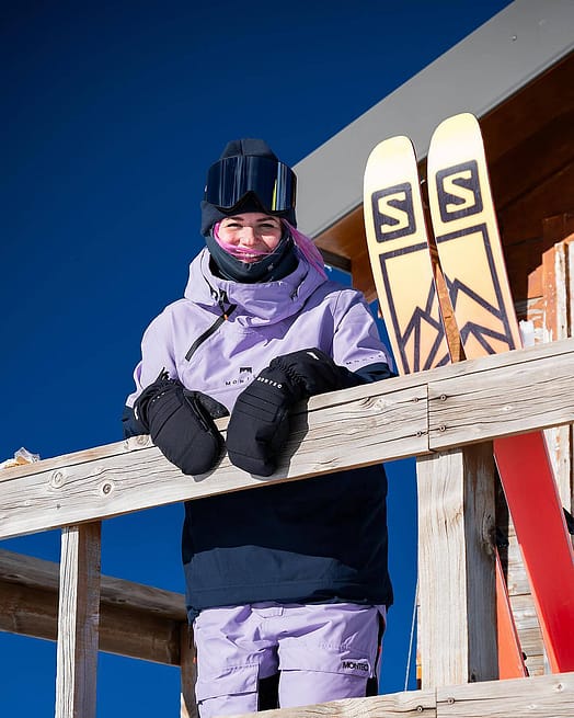 Klant @pyrouu in Montec Dune W Snowboard jas Dames Faded Violet/Black/Dark Blue Renewed