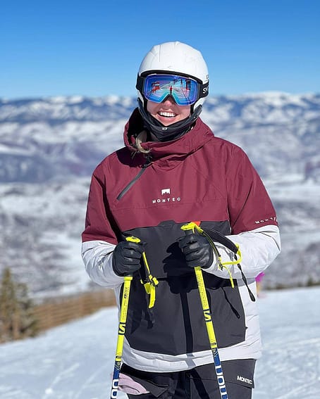 Cliente @paige_mcdonagh en Montec Dune 2021 Chaqueta Snowboard Hombre Burgundy/Black/Light Grey