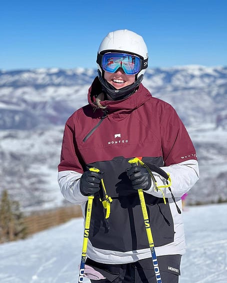 Klient @paige_mcdonagh w Montec Dune 21 Kurtka Snowboardowa Mężczyźni Burgundy/Black/Light Grey