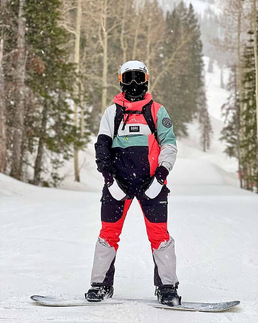 Customer @no_im_derty_dan in Dope Blizzard LE Ski Jacket Men Limited Edition Patchwork Coral