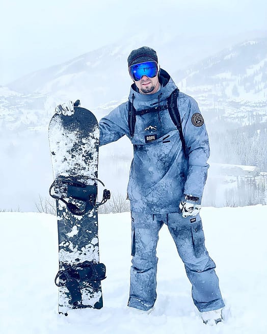 Klant @_seanpollock_ in Dope Blizzard Ski jas Heren Dirt