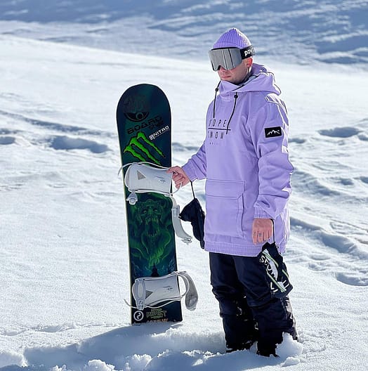 Zákazník @marco_peviani v Dope Wylie Bunda na Snowboard Pánské DS Faded Violet