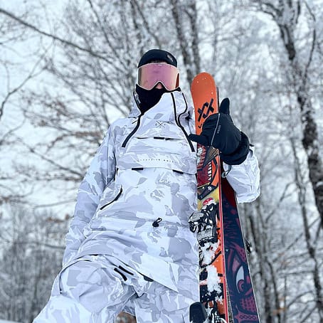 Customer @gioele_mari in Dope Akin Ski Jacket Men Grey Camo