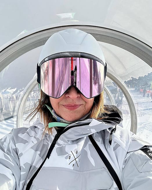 Klant @kazhillyard in Dope Sight 2021 Goggle Lens Snow Vervangingslens Champagne Mirror