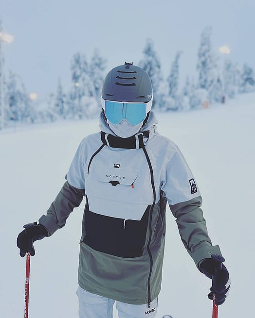 Client @davejnr01 dans Montec Doom Veste de Ski Homme Light Grey/Black/Greenish