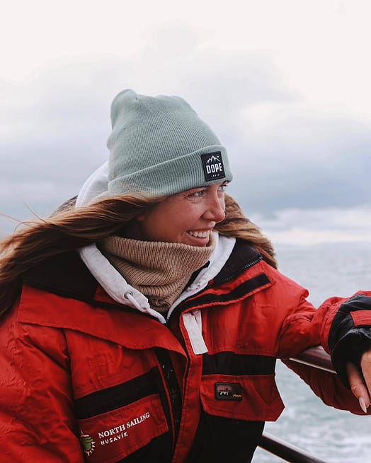 Zákazník @anastasiaelizabeth_ v Dope Paradise 21 Beanie čepice Faded Green