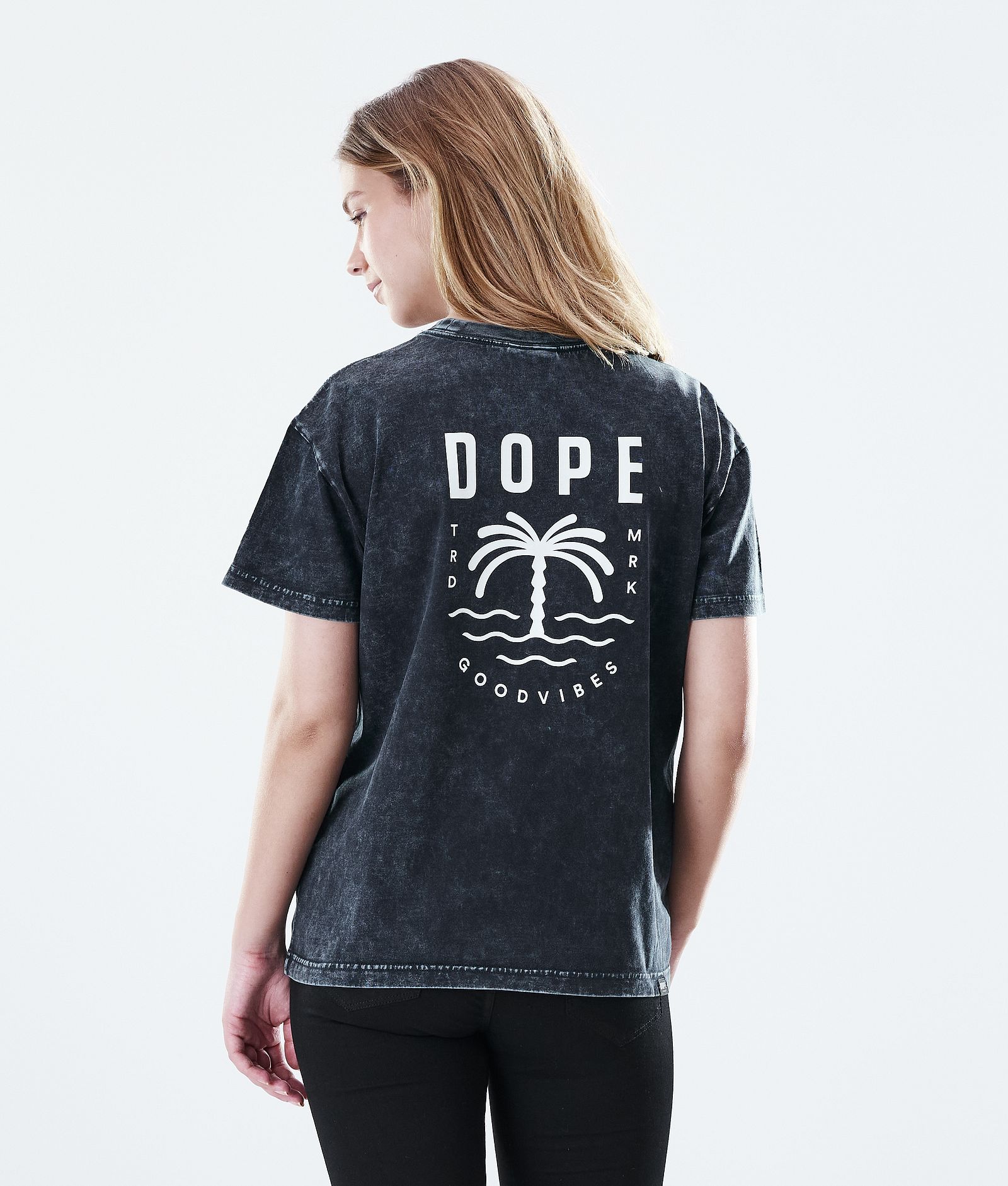 Dope Regular T-shirt Kobiety Palm Bleached Black, Zdjęcie 2 z 7