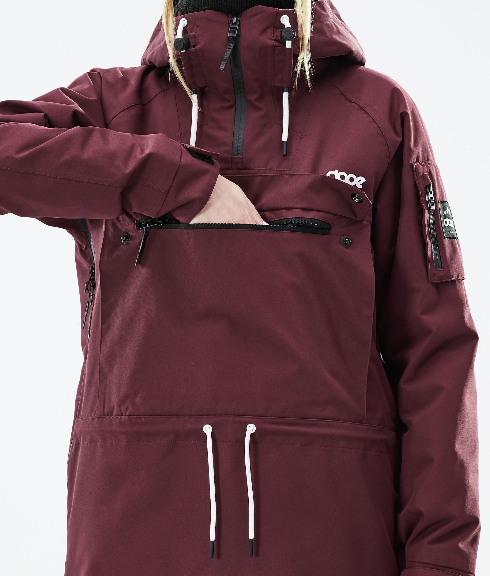 Dope Annok W 2021 Bunda na Snowboard Dámské Burgundy, Obrázek 9 z 9