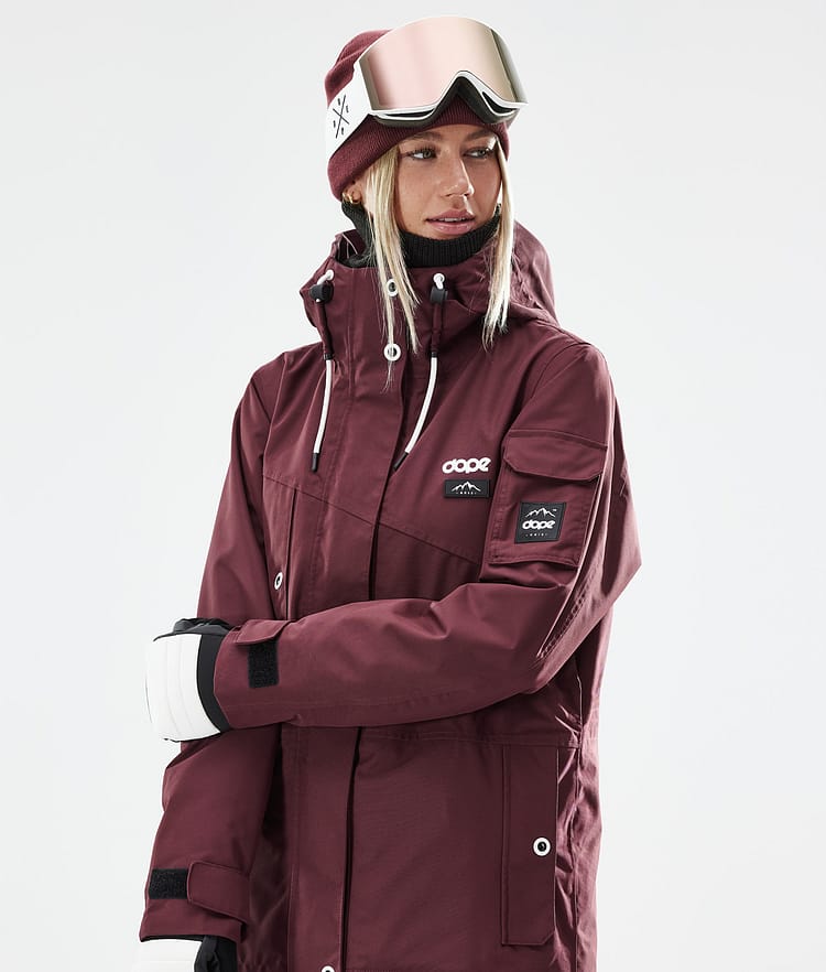 Dope Adept W 2021 Kurtka Snowboardowa Kobiety Burgundy, Zdjęcie 3 z 11