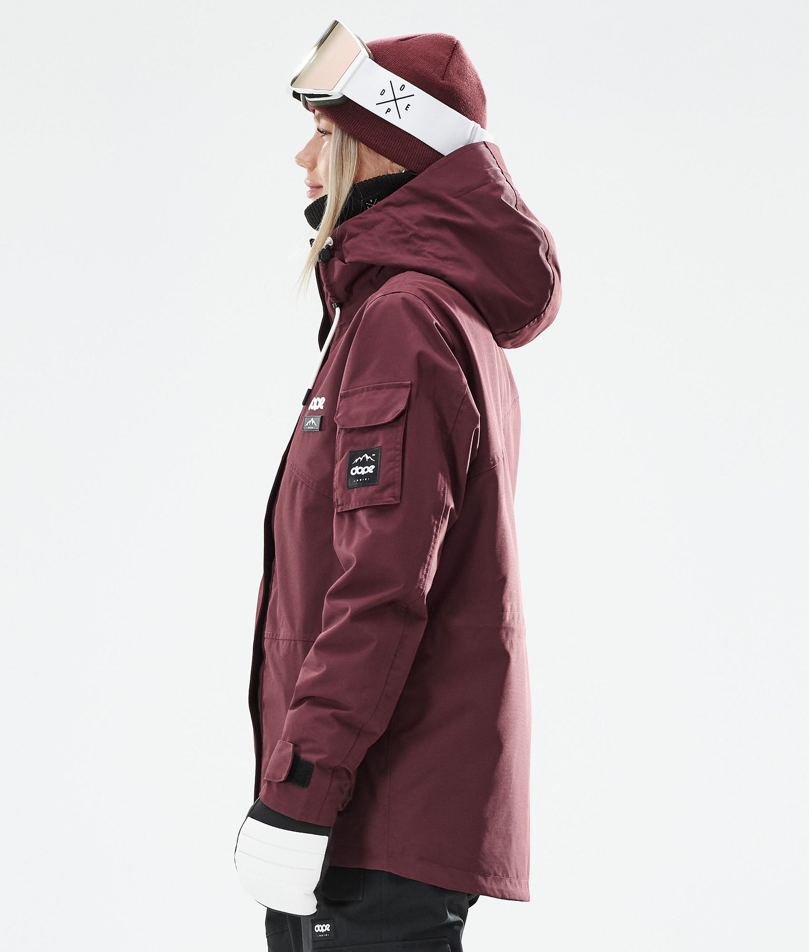 Dope Adept W 2021 Kurtka Snowboardowa Kobiety Burgundy, Zdjęcie 7 z 11