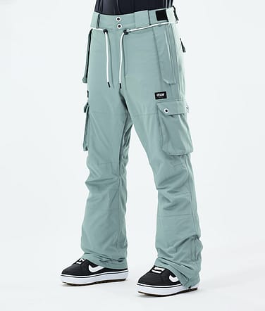 Dope Iconic W 2021 Spodnie Snowboardowe Kobiety Faded Green