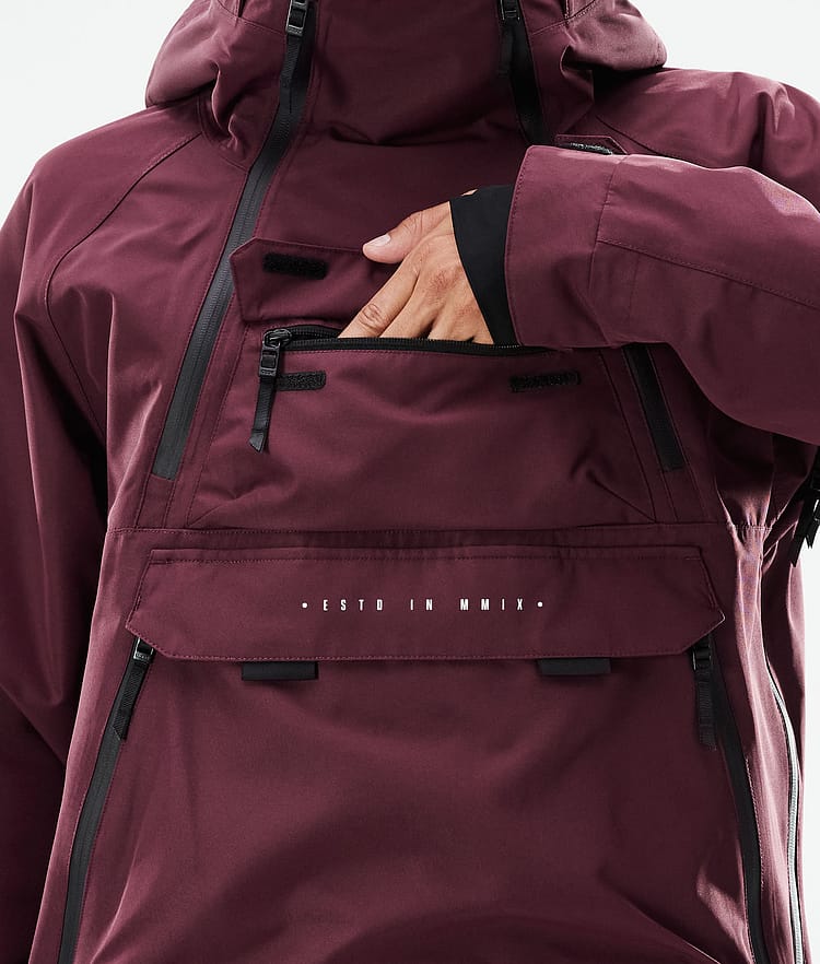 Dope Akin 21 Kurtka Snowboardowa Mężczyźni Burgundy, Zdjęcie 10 z 11