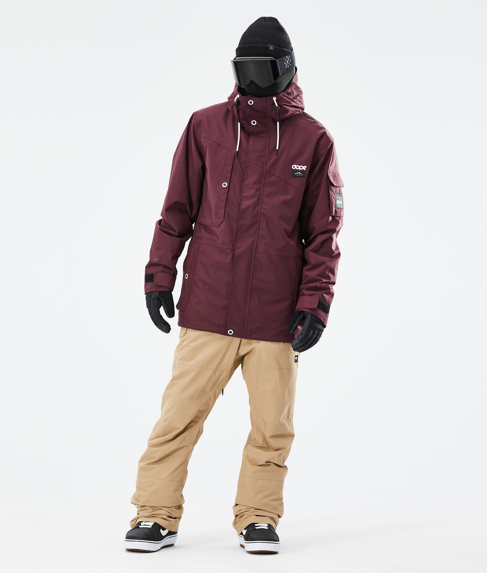 Dope Adept 2021 Bunda na Snowboard Pánské Burgundy, Obrázek 4 z 11