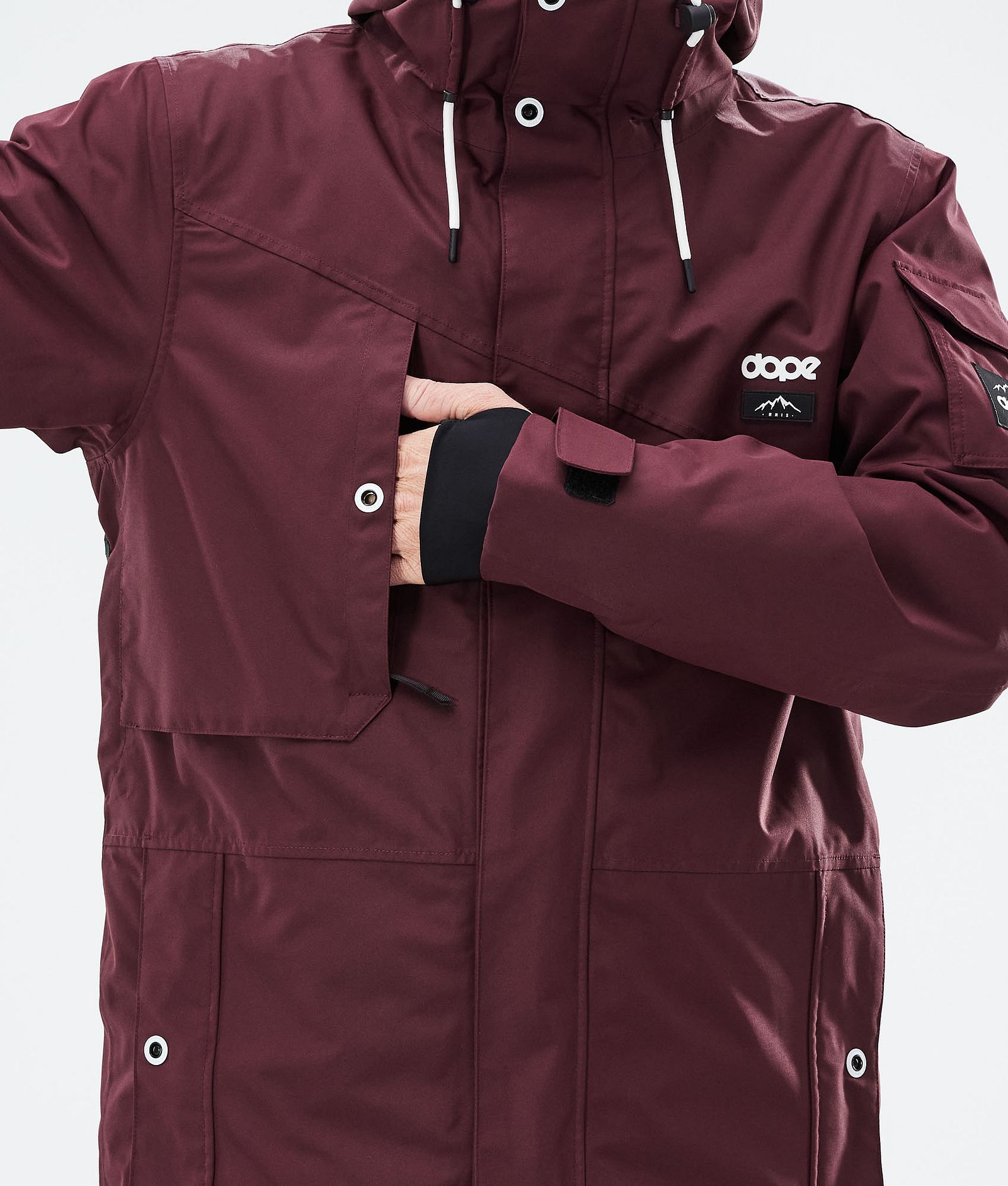 Dope Adept 2021 Bunda na Snowboard Pánské Burgundy, Obrázek 10 z 11