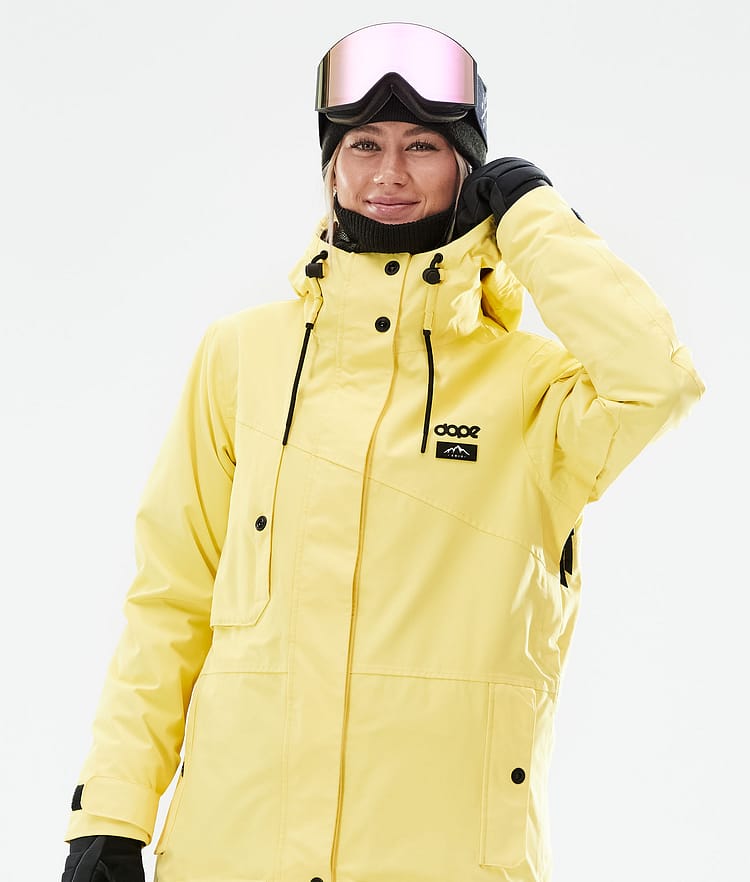 Dope Adept W 2021 Snowboard Jacket Women Faded Yellow, Image 3 of 11