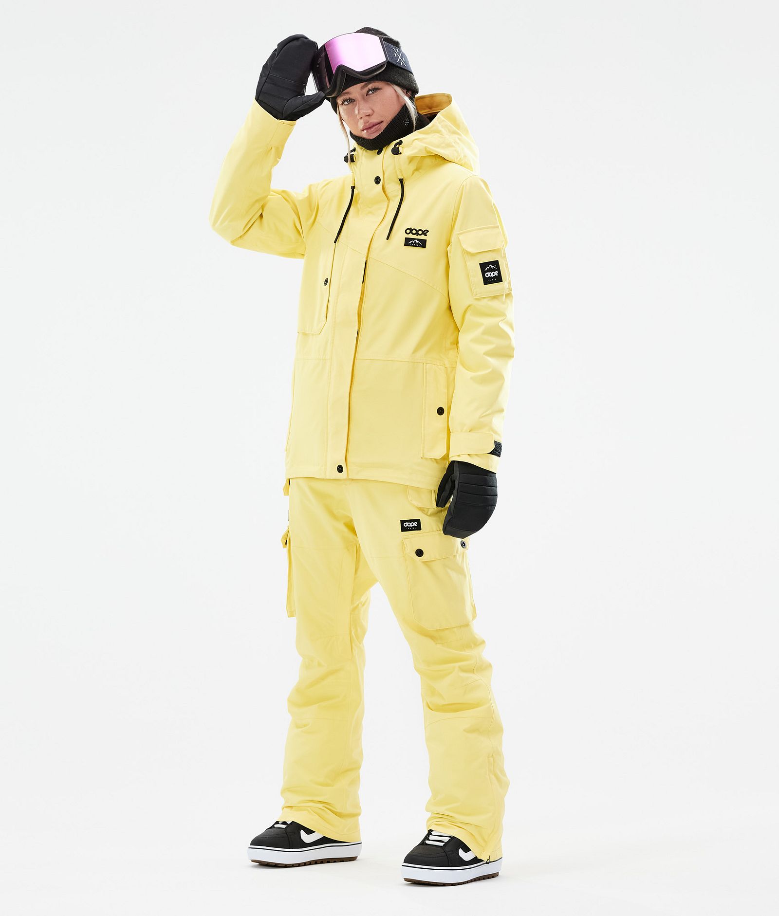 Dope Adept W 2021 Snowboard Jacket Women Faded Yellow, Image 4 of 11