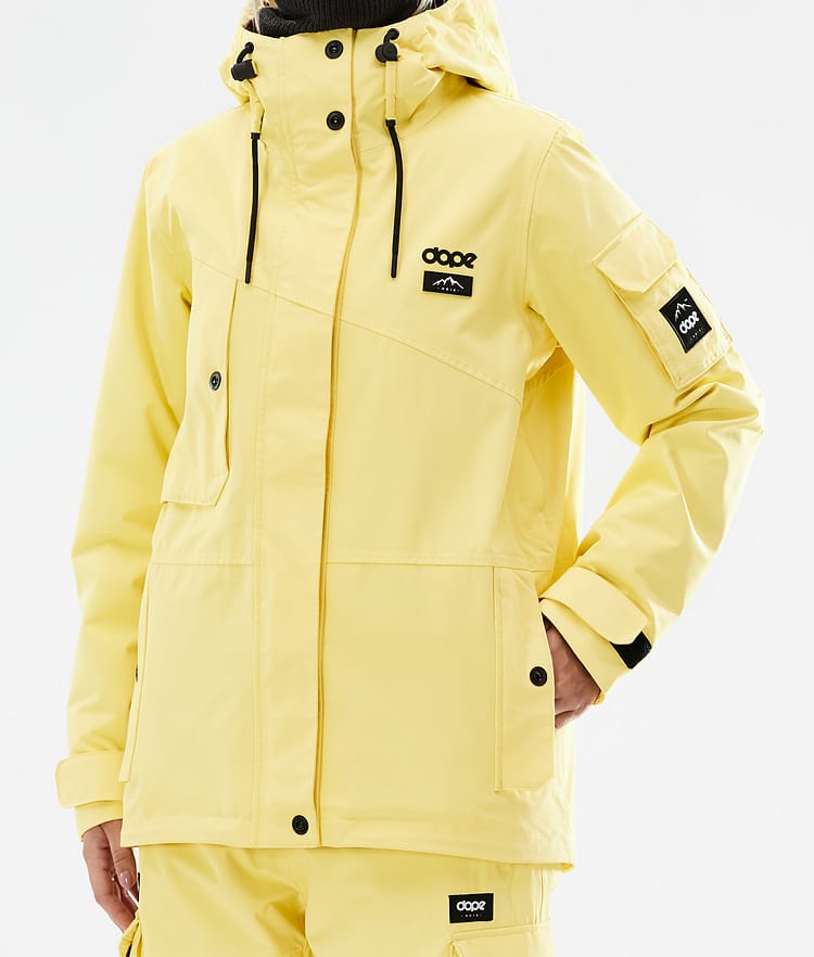 Dope Adept W 2021 Snowboard Jacket Women Faded Yellow, Image 9 of 11