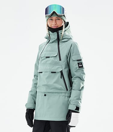 Dope Akin W 2021 Kurtka Snowboardowa Kobiety Faded Green