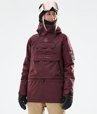 Dope Akin W 2021 Bunda na Snowboard Dámské Burgundy