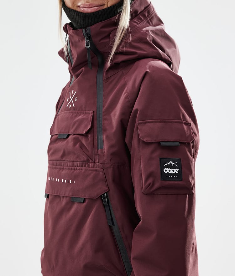 Dope Akin W 2021 Bunda na Snowboard Dámské Burgundy, Obrázek 2 z 11