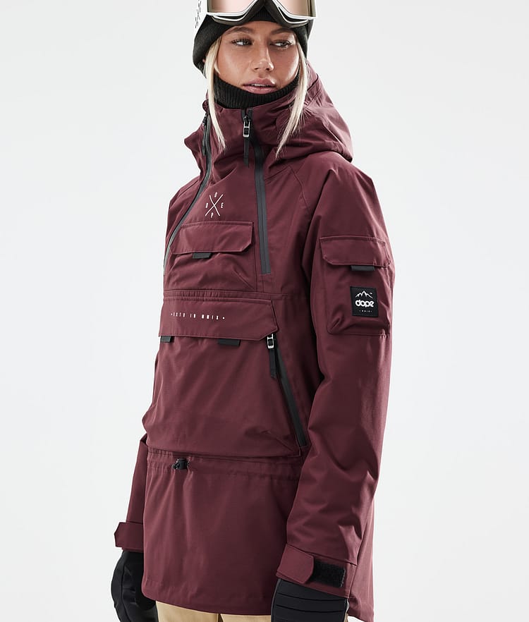 Dope Akin W 21 Lyžařská Bunda Dámské Burgundy, Obrázek 3 z 11