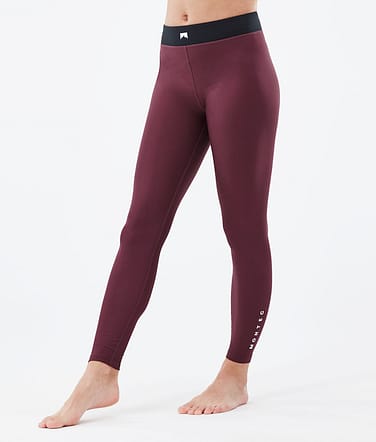 Montec Zulu W Legginsy Termoaktywne Kobiety Burgundy