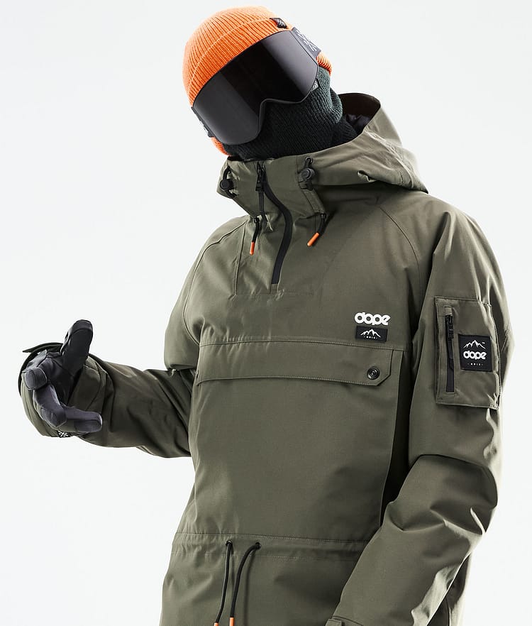 Dope Annok 2021 Kurtka Snowboardowa Mężczyźni Olive Green/Black, Zdjęcie 3 z 10