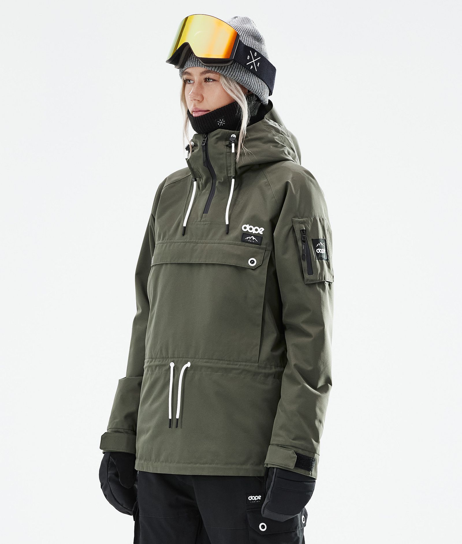 Dope Annok W 2021 Kurtka Snowboardowa Kobiety Olive Green, Zdjęcie 1 z 10