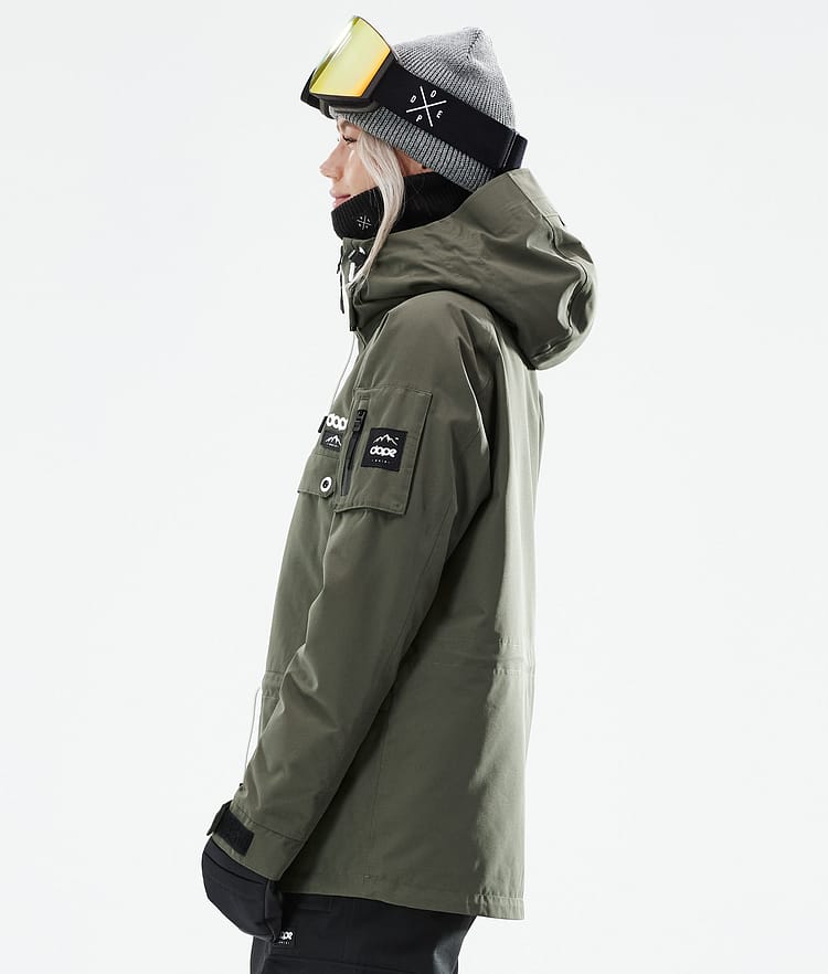 Dope Annok W 2021 Kurtka Snowboardowa Kobiety Olive Green, Zdjęcie 7 z 10