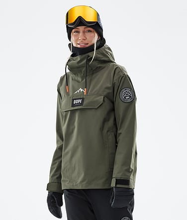 Dope Blizzard W 2021 Kurtka Snowboardowa Kobiety Olive Green