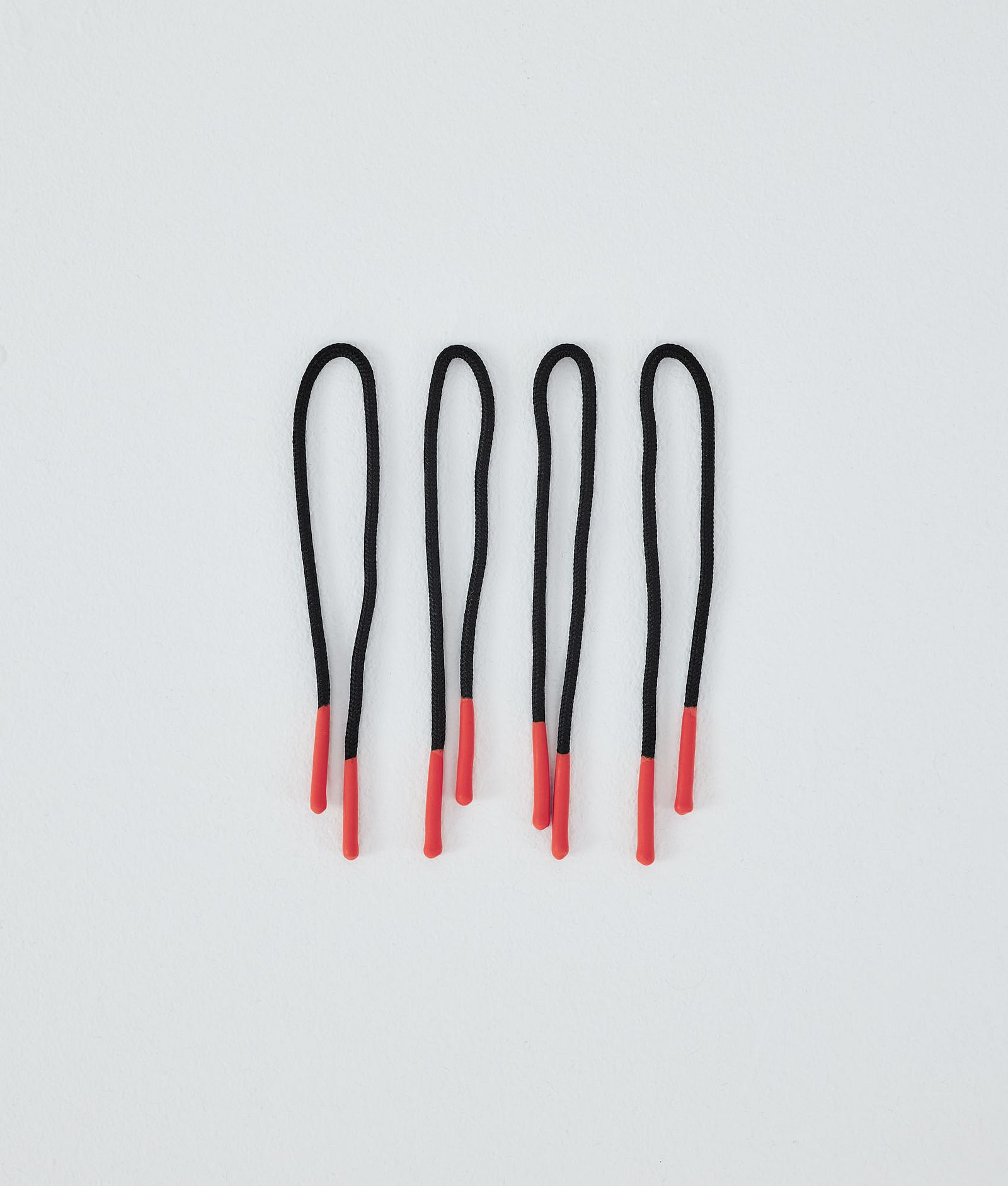 Dope Round Zip Puller String Replacement Parts Black/Orange Tip, Image 1 of 2