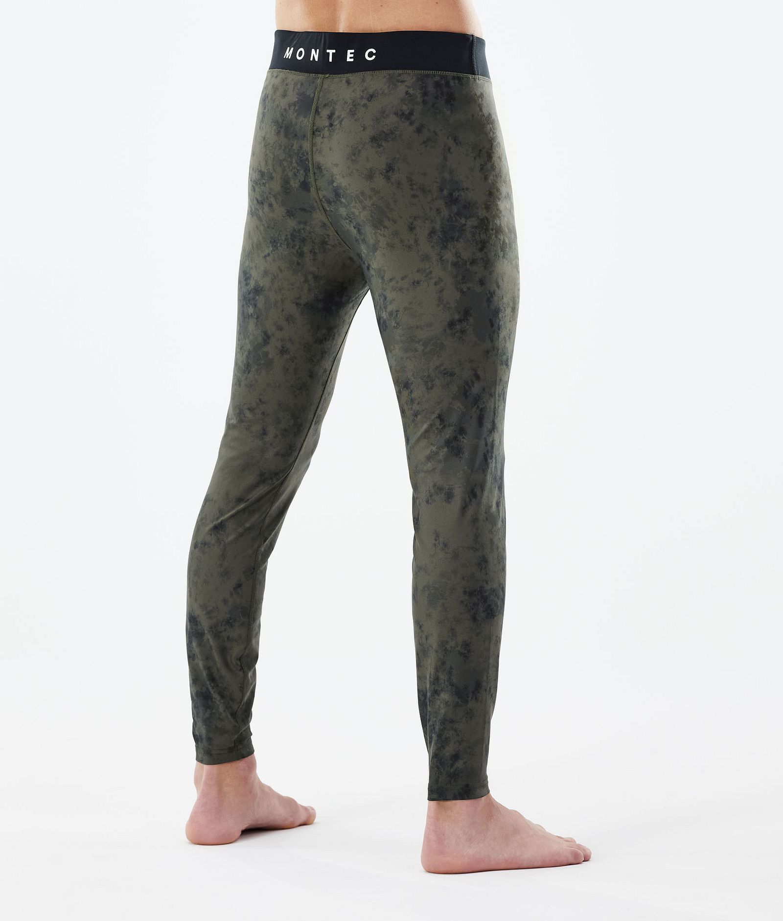 Montec Zulu Legginsy Termoaktywne Mężczyźni Olive Green Tiedye, Zdjęcie 2 z 7