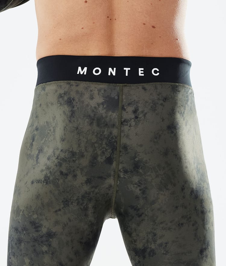 Montec Zulu Legginsy Termoaktywne Mężczyźni Olive Green Tiedye, Zdjęcie 6 z 7