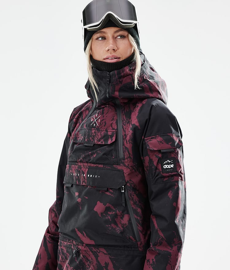 Dope Akin W 2021 Bunda na Snowboard Dámské Paint Burgundy, Obrázek 3 z 11