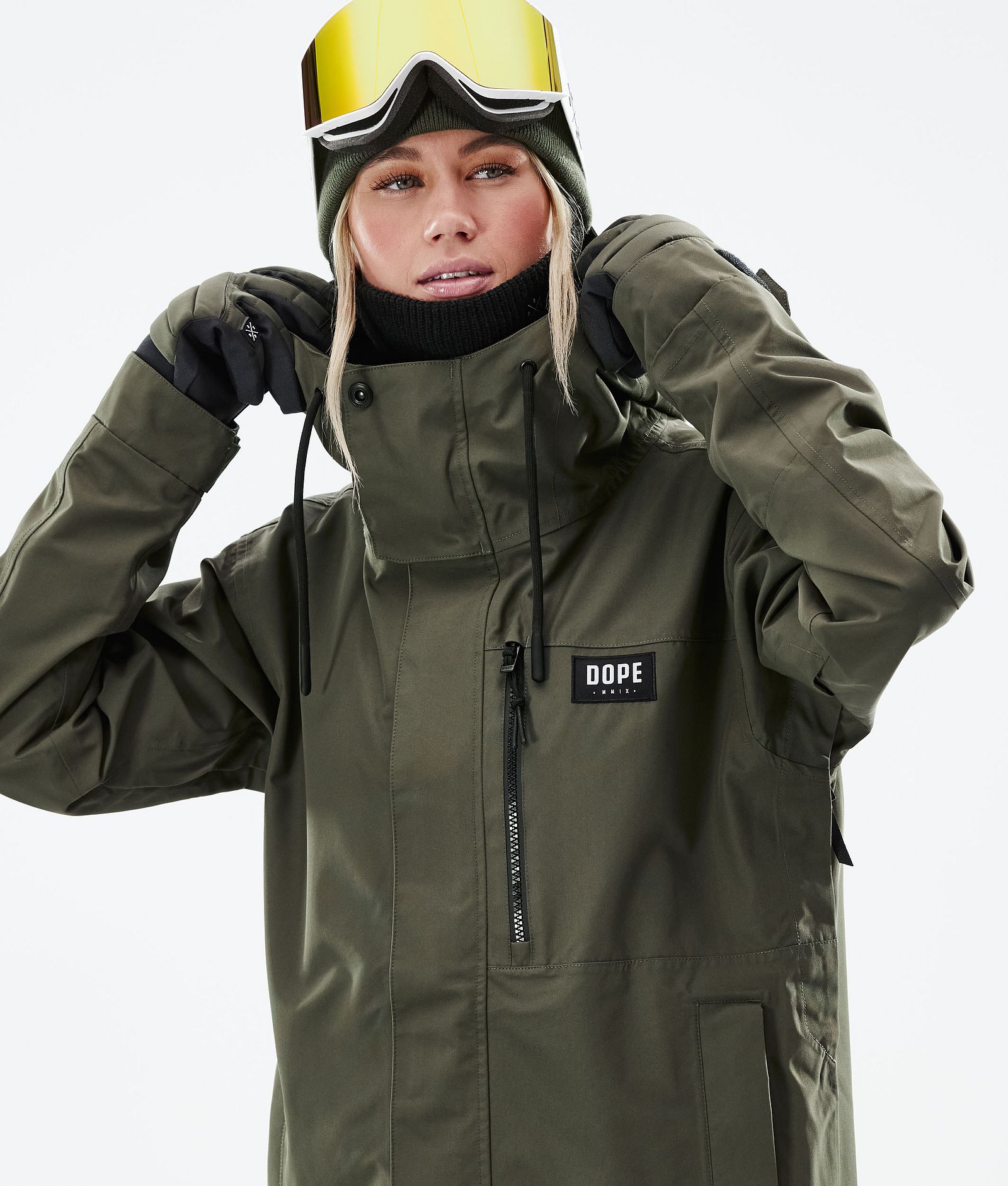 Dope Blizzard W Full Zip 2021 Ski Jacket Women Olive Green, Image 2 of 11