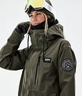 Dope Blizzard W Full Zip 2021 Ski Jacket Women Olive Green, Image 3 of 11