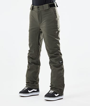 Dope Con W 2021 Spodnie Snowboardowe Kobiety Olive Green