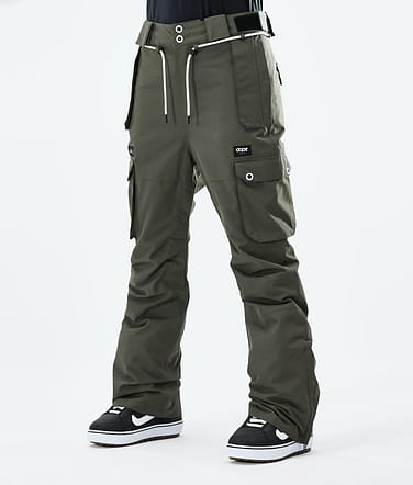 Dope Iconic W 2021 Spodnie Snowboardowe Kobiety Olive Green