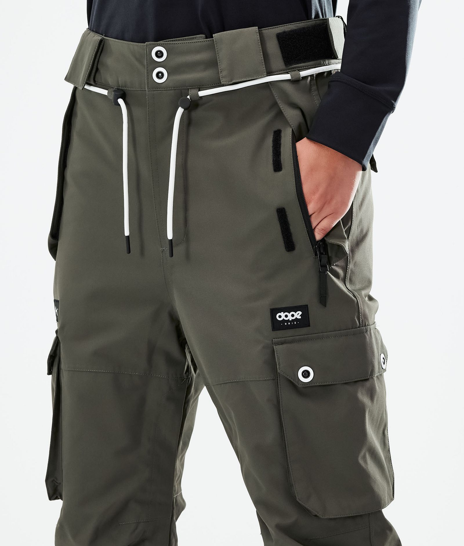 Dope Iconic W 2021 Spodnie Snowboardowe Kobiety Olive Green, Zdjęcie 4 z 6