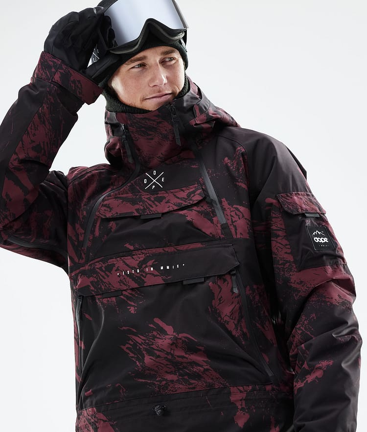 Dope Akin 2021 Kurtka Snowboardowa Mężczyźni Paint Burgundy, Zdjęcie 3 z 10