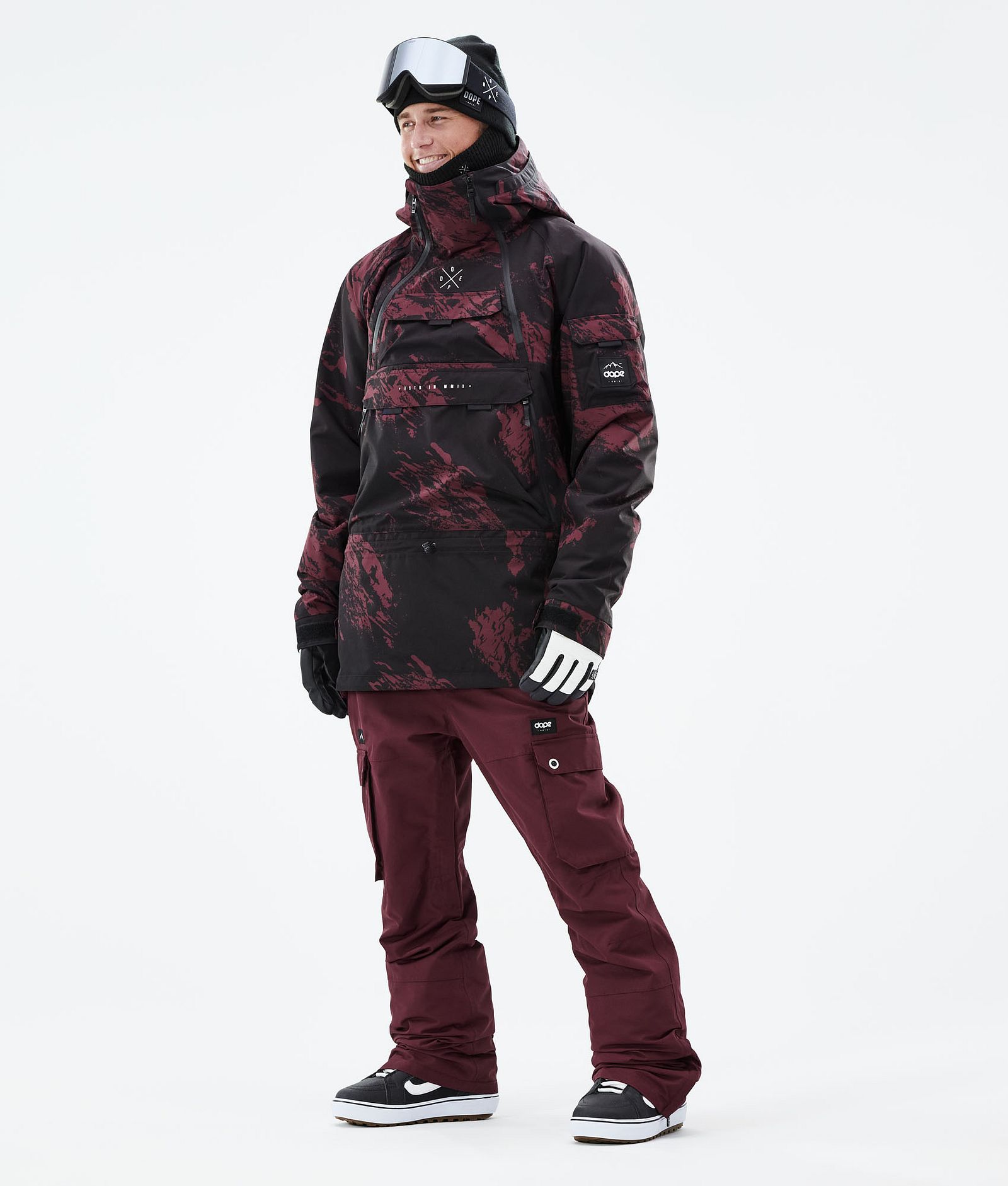 Dope Akin 2021 Kurtka Snowboardowa Mężczyźni Paint Burgundy, Zdjęcie 4 z 10